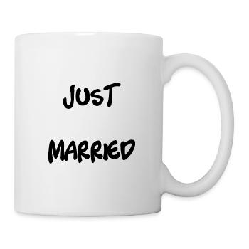 LIEBE. PAAR. ICH HABE GERADE GEHEIRATET. Junggesellinnenabschied. VALENTINSTAG. - Tasse - Weiß - Rechts