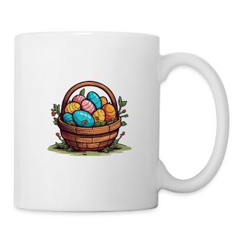 Panier de Pâques plein de splendeur - Mug blanc - blanc - Droite