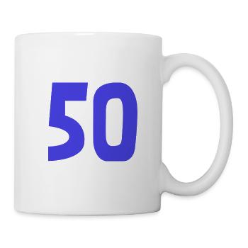 50. 50 YEARS. 50th ANNIVERSARY. 50TH ANNIVERSARY. - Mug - white - Right
