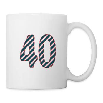 40. 40 YEARS. 40th ANNIVERSARY. 40TH ANNIVERSARY. - Mug - white - Right