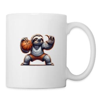 Lustiges Faultier spielt Basketball für - Tasse - Weiß - Rechts
