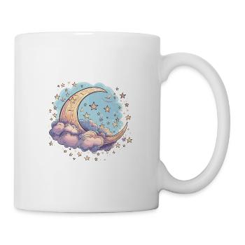 Himmlischer Mond Raum Sternenhimmel Nacht Himmel - Tasse - Weiß - Rechts