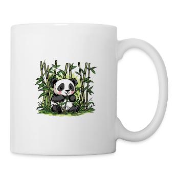 Niedlicher Panda Bambus Wald Tier Tierwelt - Tasse - Weiß - Rechts