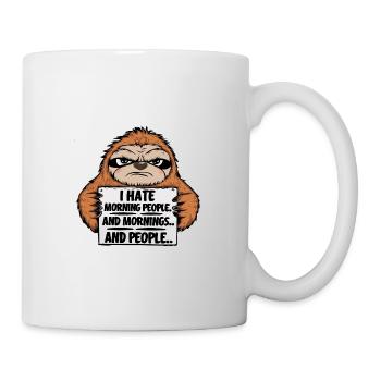 Lustiger Faultier Spruch - Tasse - Weiß - Rechts