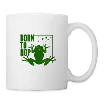 Frosch - Amphibie Tier - Tasse - Weiß - Rechts