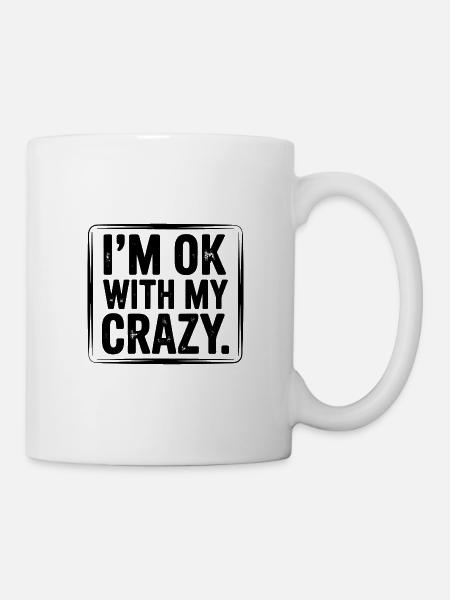 Wild Mood Ausdrucksstarke Textgestaltung - Tasse - Weiß