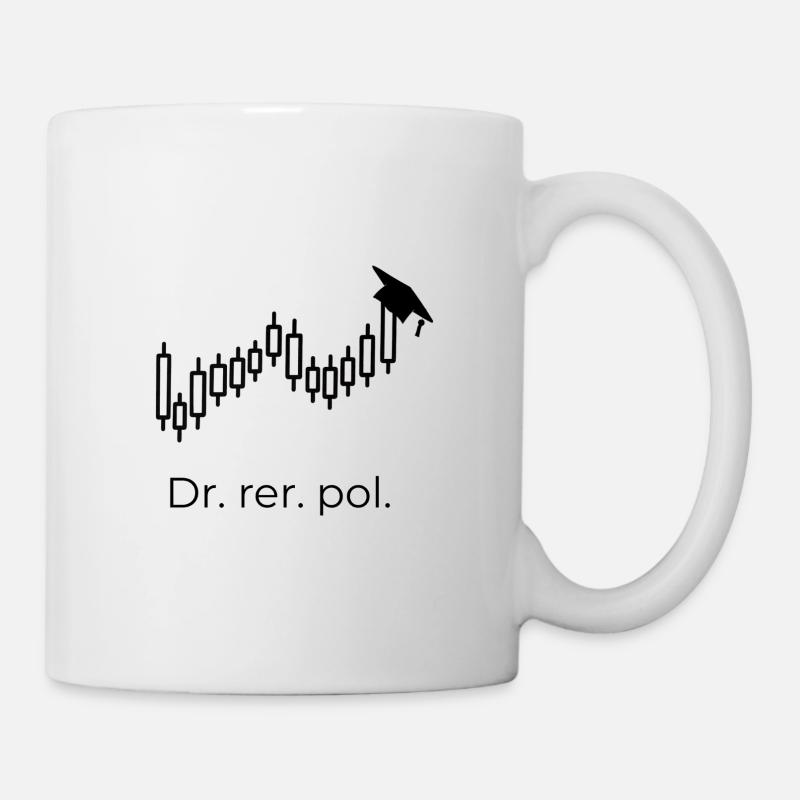 Dr. rer. pol. Börsenchart - Tasse - Weiß