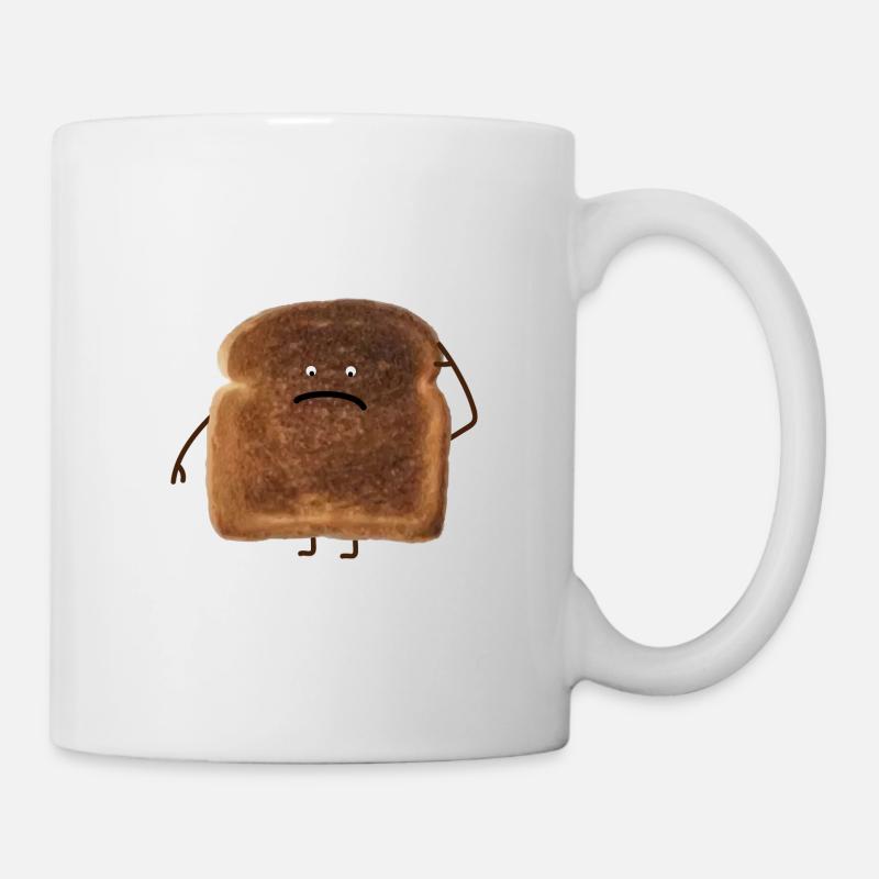 Toast brûlé - Mug blanc - blanc
