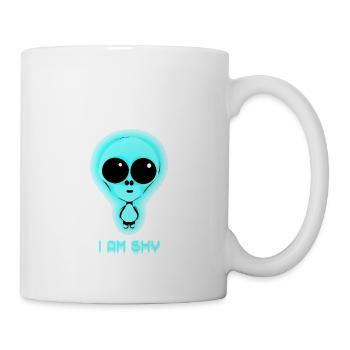 Alien | Kawaii Alien "I am Shy" - Mug - white - Right
