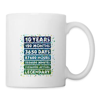 10 years legendary - 10 Jahre Jubiläum - Tasse - Weiß - Rechts