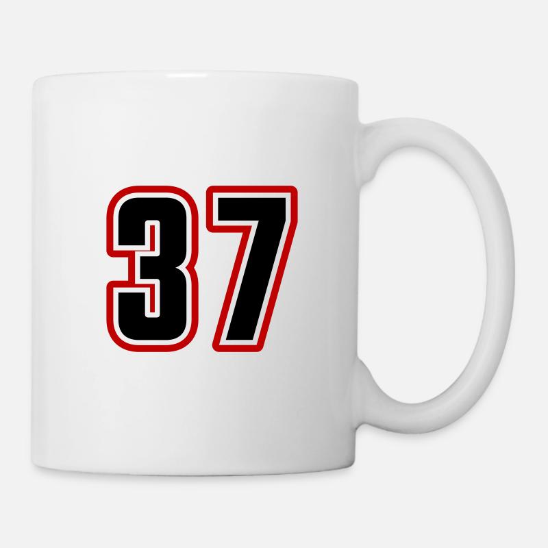 37 symbole de nombre - Mug blanc - blanc