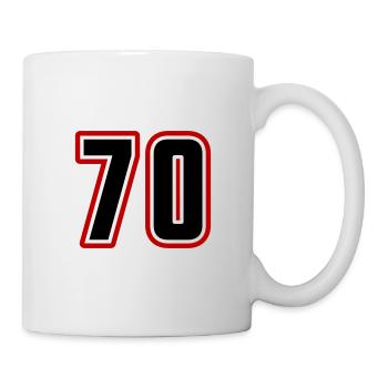 70 number symbol - Mug - white - Right