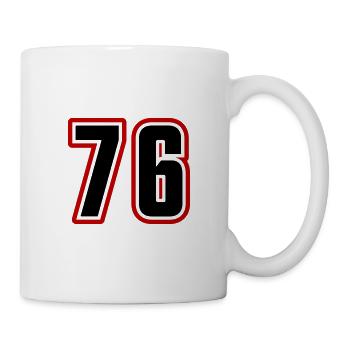 76 Nombre symbole - Mug blanc - blanc - Droite