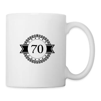 70 number emblem - Mug - white - Right