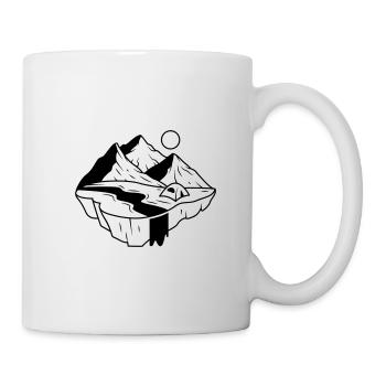 TENT CAMPER MOUNTAINS CAMPING HIKING FOREST CAMP MOTIF - Mug - white - Right