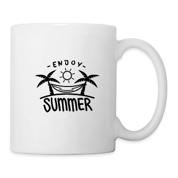 ÉTÉ PROFITEZ DES PALMIERS VINTAGE VACANCES MOTIFS DE SOLEIL - Mug blanc - blanc - Droite