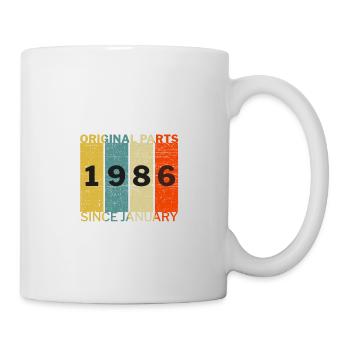 Né en janvier 1986 Drôle d’anniversaire Retro Citation - Mug blanc - blanc - Droite