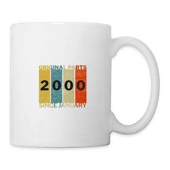 Born In January 2000 Funny Birthday Retro Quote - Mug - white - Right
