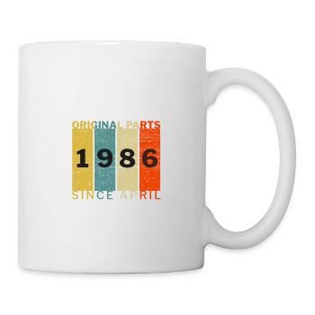 Né en avril 1986 Drôle d’anniversaire Retro Citation - Mug blanc - blanc - Droite