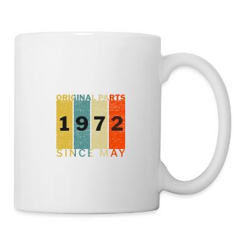 Né en mai 1972 Drôle d’anniversaire Rétro Citation Blague - Mug blanc - blanc - Droite