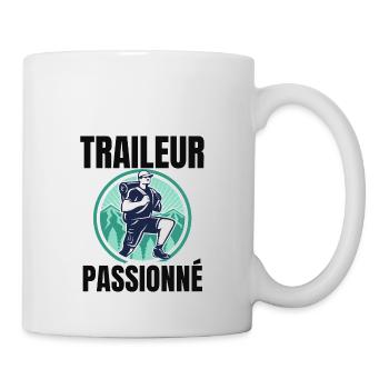 traileur passionné - Mug blanc - blanc - Droite