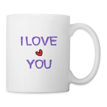 MUTTERTAG. SCHÖNEN MUTTERTAG. MAMA. ICH LIEBE DICH - Tasse - Weiß - Rechts