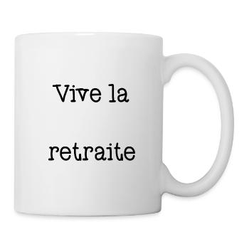 RETRAITE. RETRAITE. RETRAITEE. SENIOR. MAMIE. PAPY - Mug blanc - blanc - Droite
