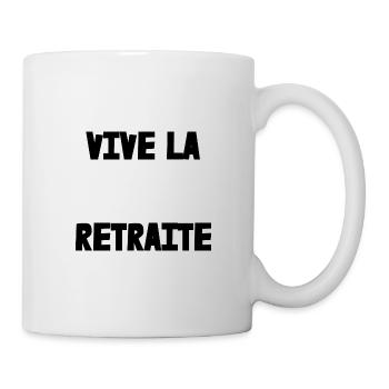 RETRAITE. RETRAITE. RETRAITEE. SENIOR. MAMIE. PAPY - Mug blanc - blanc - Droite