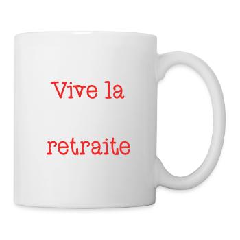 RETRAITE. RETRAITE. RETRAITEE. SENIOR. MAMIE. PAPY - Mug blanc - blanc - Droite