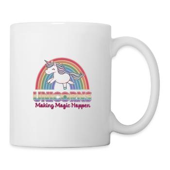 Kinder Einhorn Regenbogen Magisches Einhorn für - Tasse - Weiß - Rechts