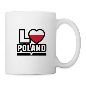 Polen Herz Flagge Stolz Patriotisch Polnisch - Tasse - Weiß - Rechts