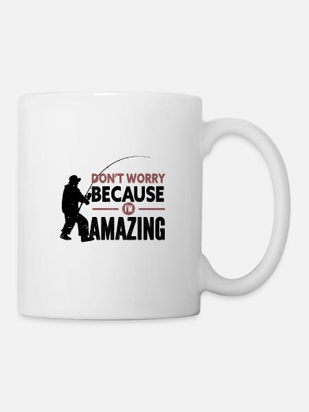 Pêcheur à la ligne Hameçon Canne à pêche Pêcheur sportif - Mug blanc - blanc