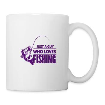 Angler Angelhaken Angelrute Sportfischer - Tasse - Weiß - Rechts