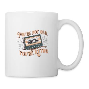 You're Not Old You're Retro Classic Cassette Tape - Tasse - Weiß - Rechts