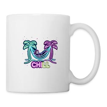 Faultier Hängematte Strand Chillen für einen - Tasse - Weiß - Rechts