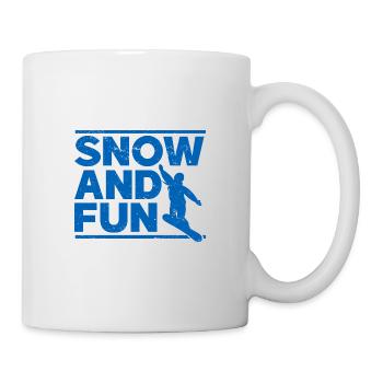 Skiing Snowboard Mountains Holiday Snow Freestyle - Mug - white - Right