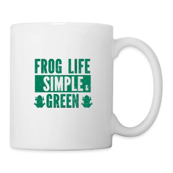 Frosch - Amphibie Tier - Tasse - Weiß - Rechts