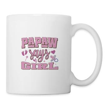 Papaw dit fille grossesse annonce fête de bébé - Mug blanc - blanc - Droite