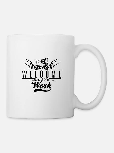 ack to work typography t-shirt design. - Mug - white