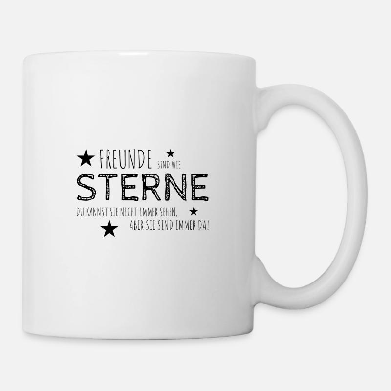 Freunde sind wie Sterne - Tasse - Weiß