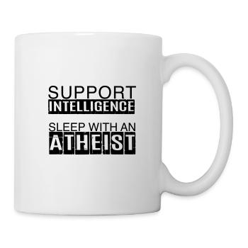 Meilleure chemise pour les athées: soutien du renseignement - Mug blanc - blanc - Droite