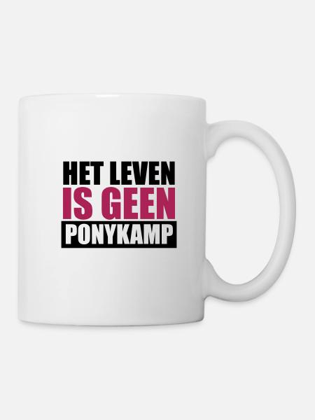 Paroles drôles: Het Leven est génial Ponykamp - Mug blanc - blanc