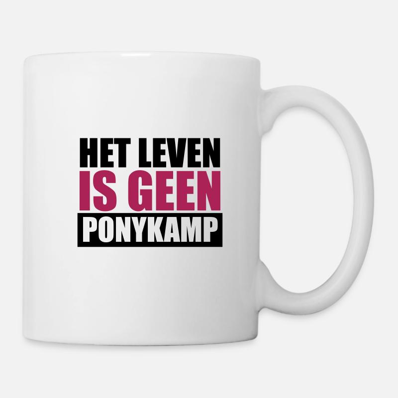 Paroles drôles: Het Leven est génial Ponykamp - Mug blanc - blanc