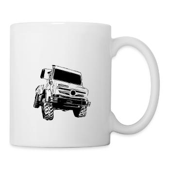 Unimog, véhicule utilitaire, camion, Unimog 406, tracteur - Mug blanc - blanc - Droite