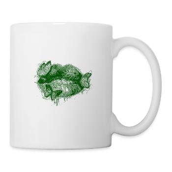 volle Lippen mit Schmetterlingen - Tasse - Weiß - Rechts