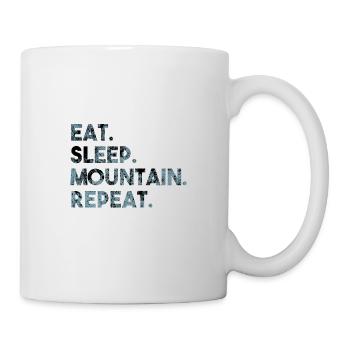Mangez Sommeil Montagne Répétez - Mug blanc - blanc - Droite