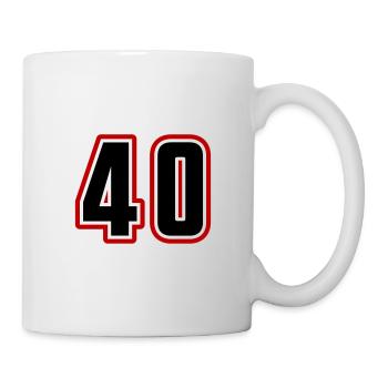 40 nombre symbole - Mug blanc - blanc - Droite