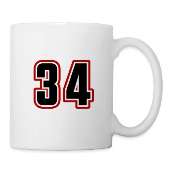34 Zahl symbol - Tasse - Weiß - Rechts
