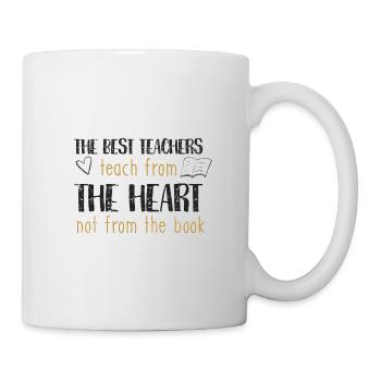ENSEIGNER AVEC LE CŒUR PROFESSEUR LIVRE PROVERBES MOTIF CADEAU - Mug blanc - blanc - Droite