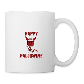 Joyeux Hallowine Vin Rouge Halloween Diable Vin - Mug blanc - blanc - Droite
